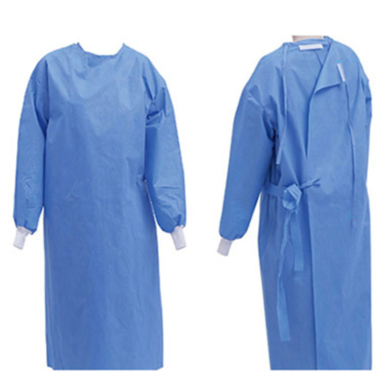 Camice TNT 30 Gr. colore azzurro con polsino bianco