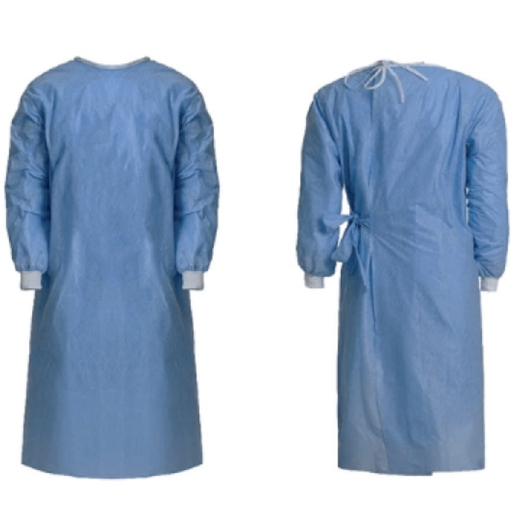 Camice TNT 30 Gr. colore azzurro con polsino bianco