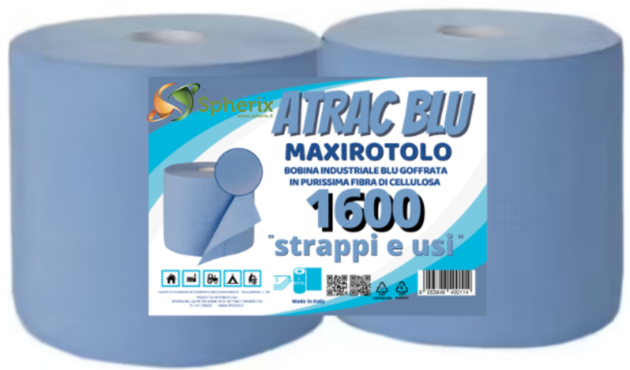Rotoli Carta ARTRAC BLU Industriale blu 3 Veli