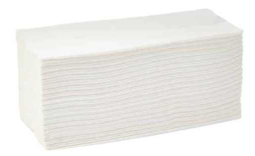 Asciugamani di carta monouso piegati a V