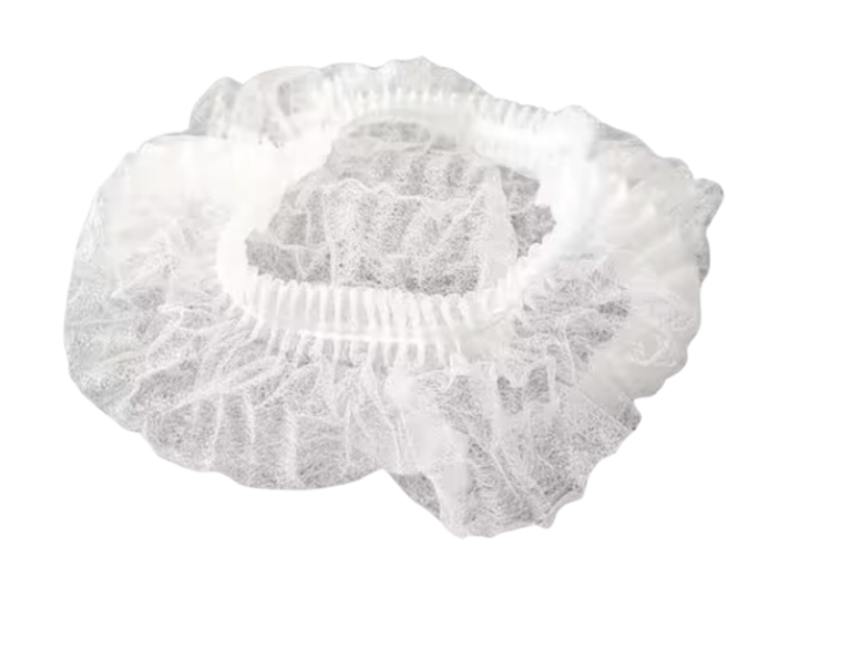 Cuffia monouso in TNT 17 GR colore bianco, con elastico