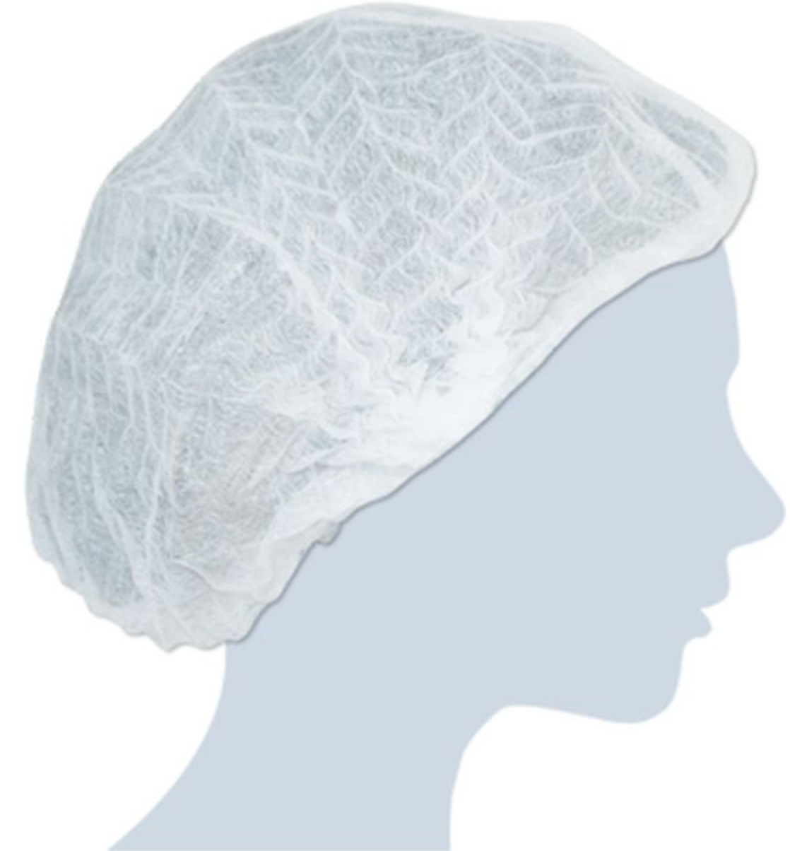Cuffia monouso in TNT 17 GR colore bianco, con elastico