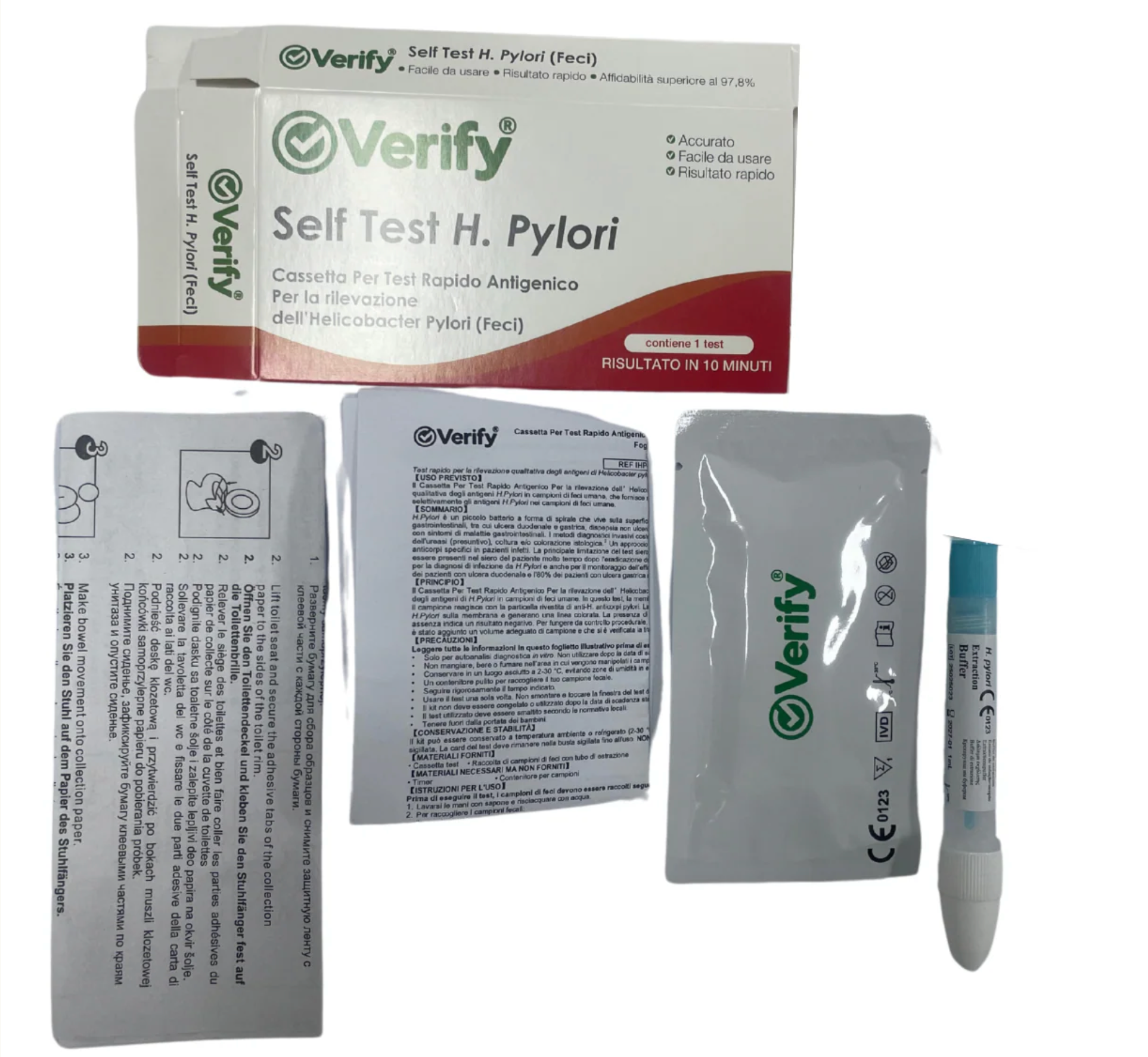 Verify® Self test rapido Helicobacter Pylori ( feci )