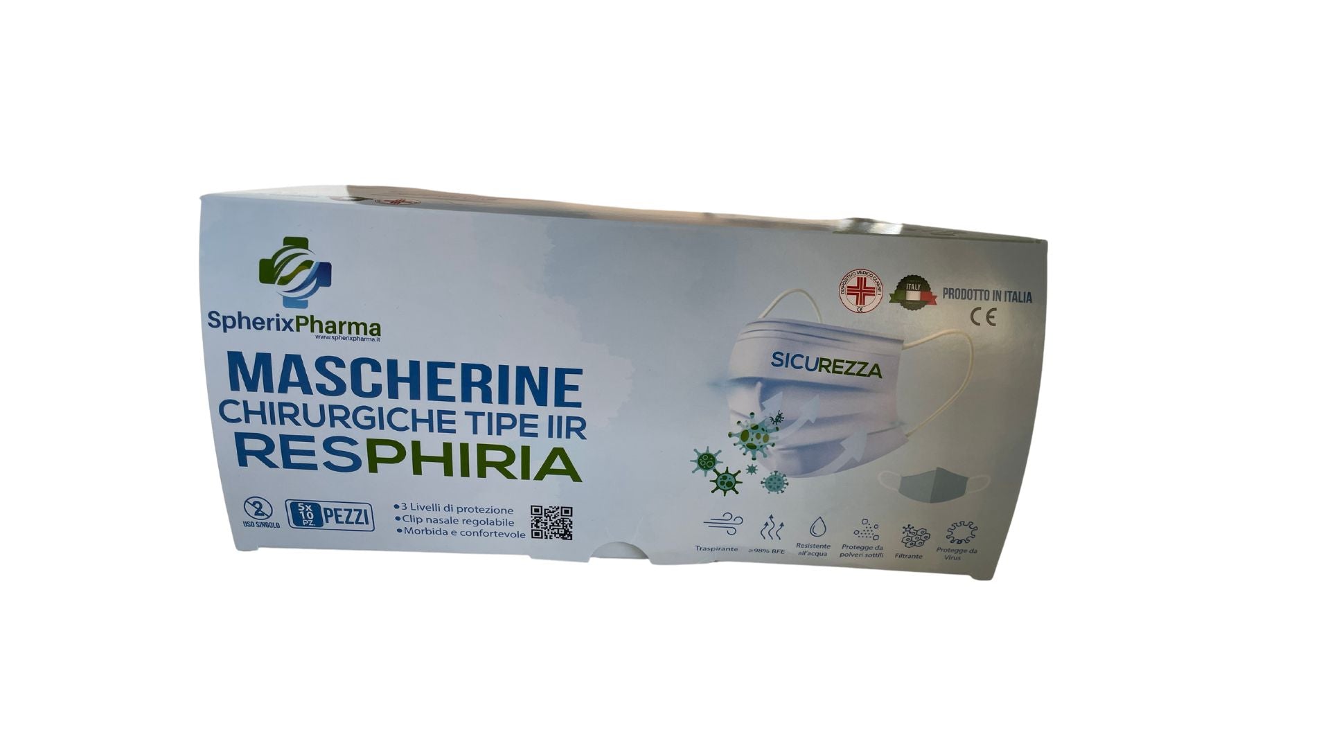 Mascherine chirurgiche type IIR, made in Italy presidio medico da 50 pz