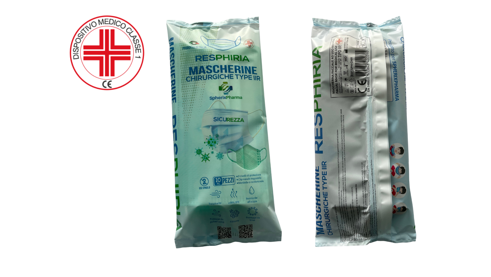 Mascherine chirurgiche type IIR MADE IN ITALY presidio medico chirurgo