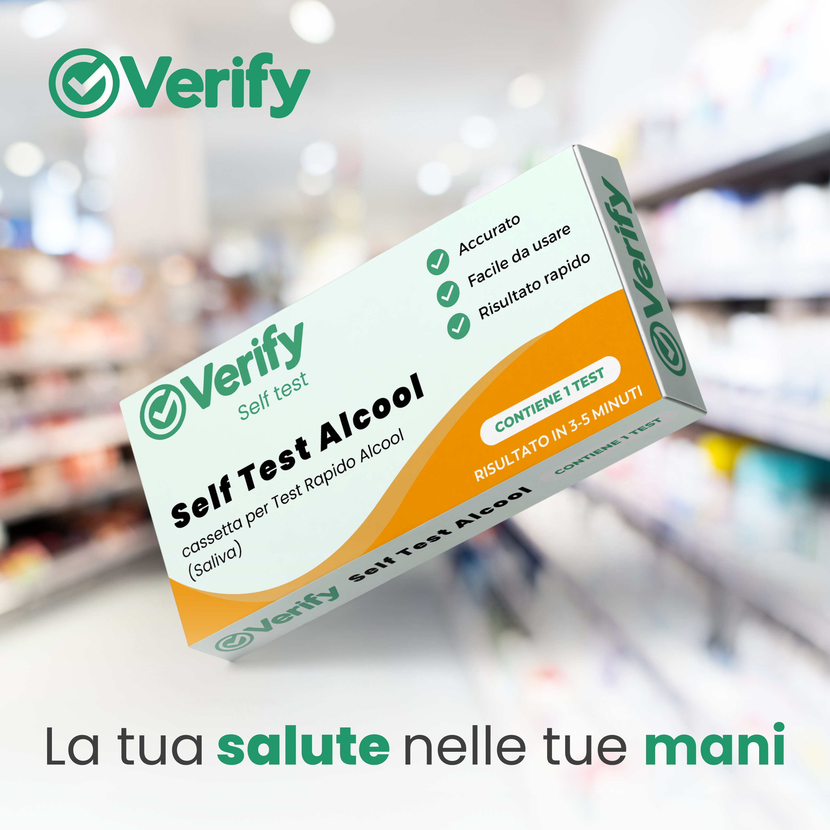 VERIFY ALCOOL TEST - selftest salivare confezione singola