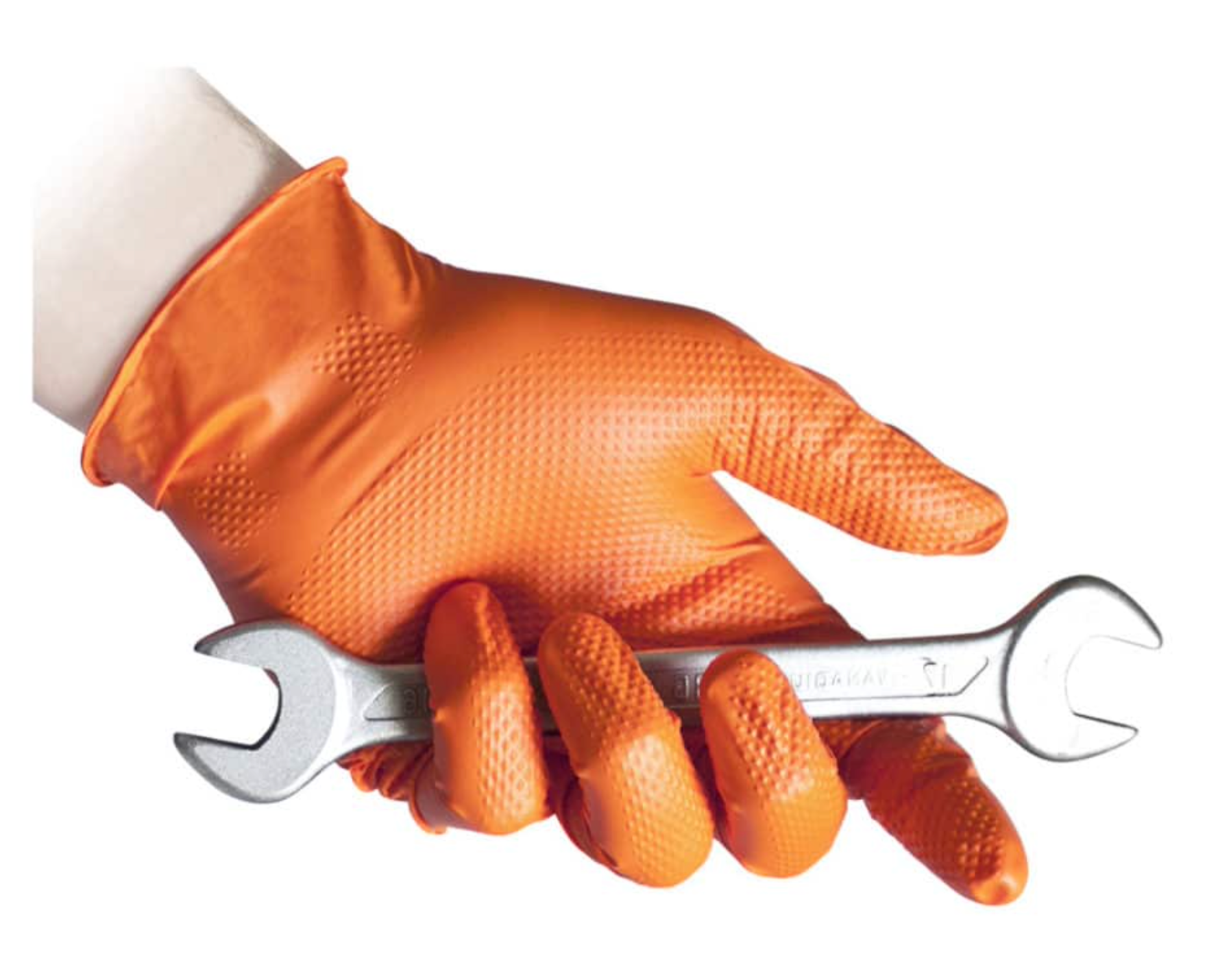 Guanti In Nitrile Senza Polvere Full Grip N85 Arancione – gr. 8,4