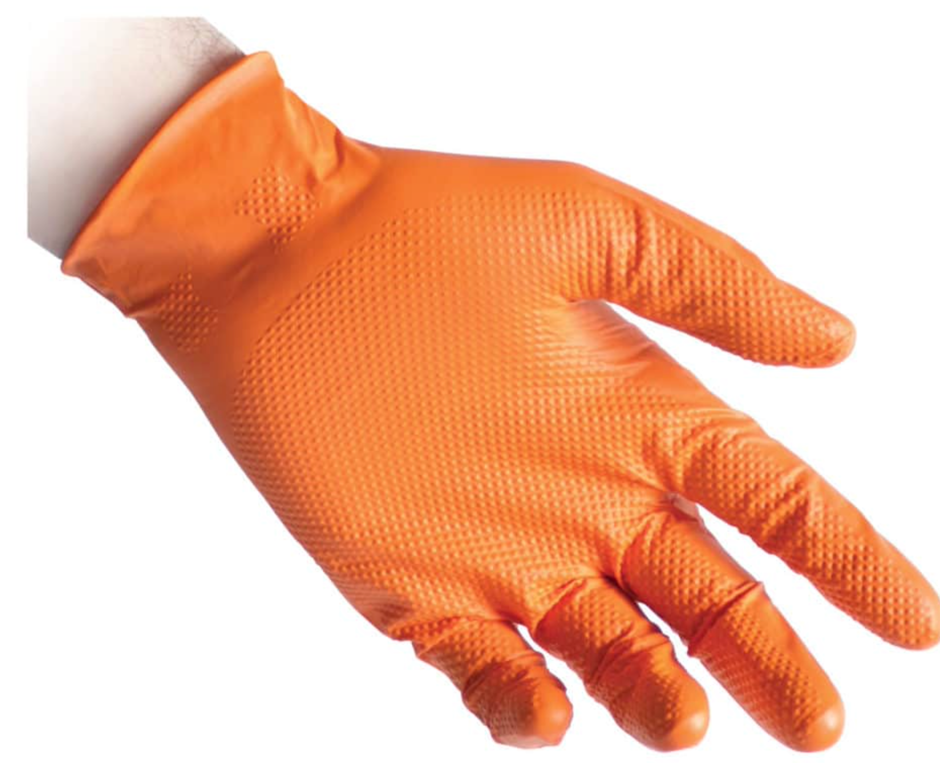 Guanti In Nitrile Senza Polvere Full Grip N85 Arancione – gr. 8,4