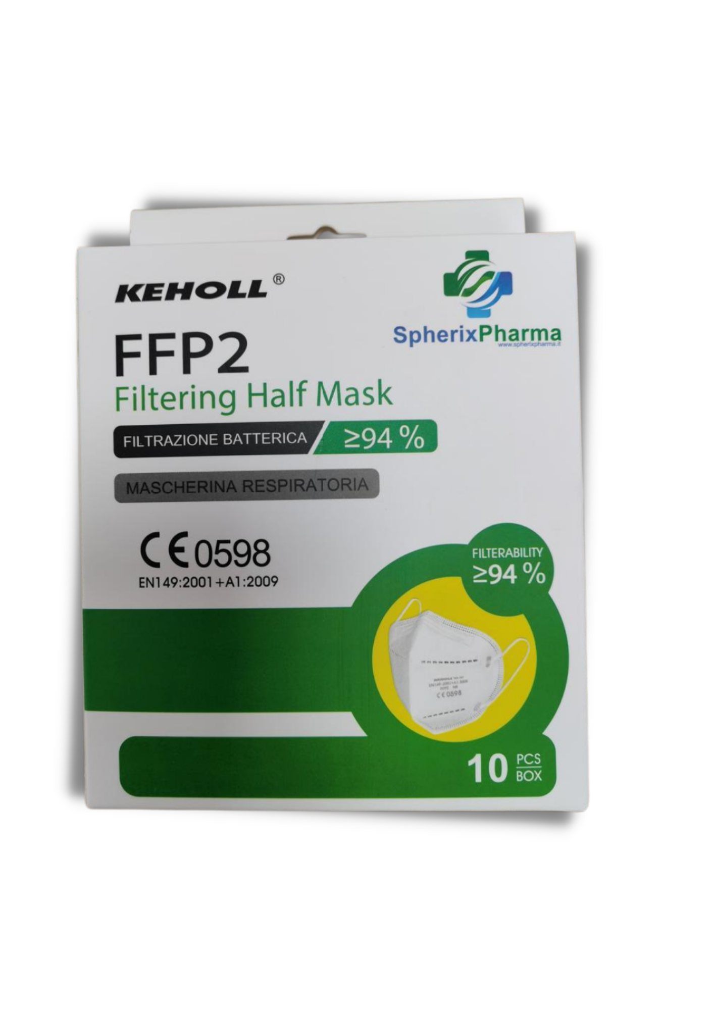 Keholl mascherine Fpp2 bianca CE 0598